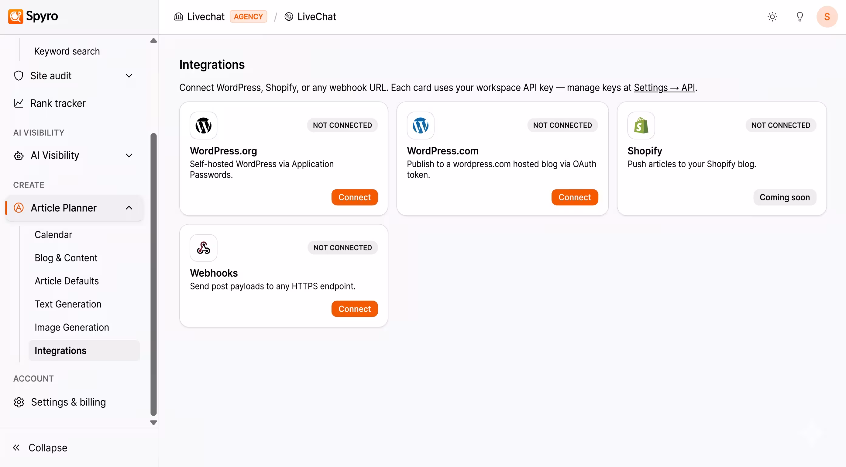 Autopilot Daily CMS Publishing — Spyro product screenshot